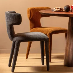 Wohnen Designstühle in Dunkelbraun Stoff - Mestecan (2er Set)