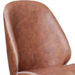 Wohnen Schwarze Möbel|Braune Möbel*Designstuhl in Cognac Braun - Fantyna (2er Set)