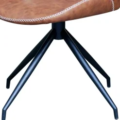 Wohnen Schwarze Möbel|Braune Möbel*Designstuhl in Cognac Braun - Fantyna (2er Set)