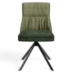 Wohnen Schwarze Möbel*Designstuhl in Grün Material Mix - Hollabrunn (2er Set)