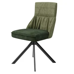 Wohnen Schwarze Möbel*Designstuhl in Grün Material Mix - Hollabrunn (2er Set)