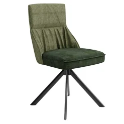Wohnen Schwarze Möbel*Designstuhl in Grün Material Mix - Hollabrunn (2er Set)