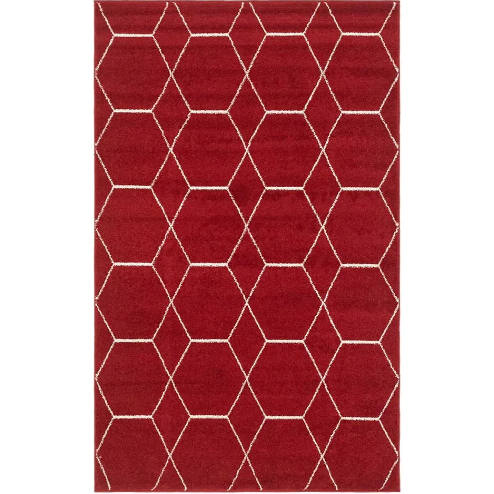 Wohnen Weiße Möbel|Skandinavische Möbel*Designteppich in Rot und Creme - Kermita