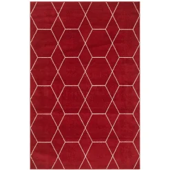 Wohnen Weiße Möbel|Skandinavische Möbel*Designteppich in Rot und Creme - Kermita