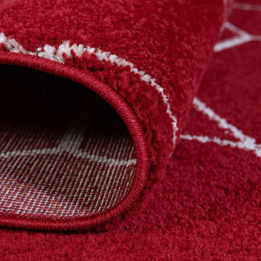 Wohnen Weiße Möbel|Skandinavische Möbel*Designteppich in Rot und Creme - Kermita