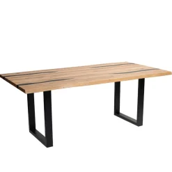 Wohnen Designtisch aus Eiche mit Baumkanten - Slavidra