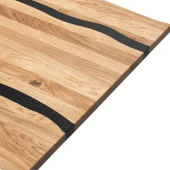Wohnen Designtisch aus Eiche mit Baumkanten - Slavidra
