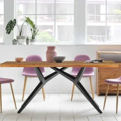 Wohnen Schwarze Möbel|Naturholzmöbel*Designtisch aus Teak Altholz - Marosso