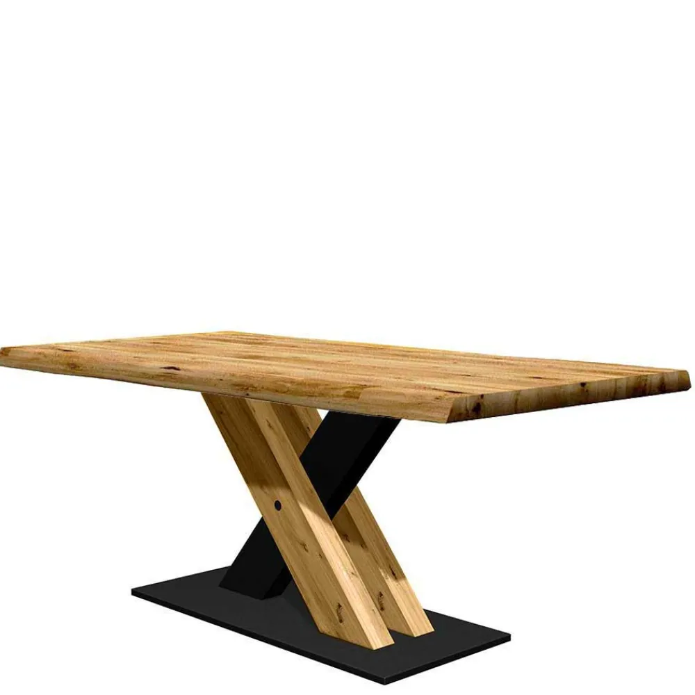 Wohnen Designtisch mit Naturkante aus Eiche - Ligurian