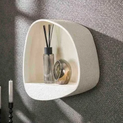 Wohnen Design-Wandregal in Beige - Mayo