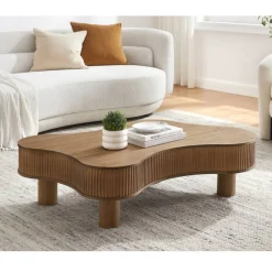 Wohnen Designermöbel*Design-Wohnzimmertisch in Walnuss Furnier - Foliage