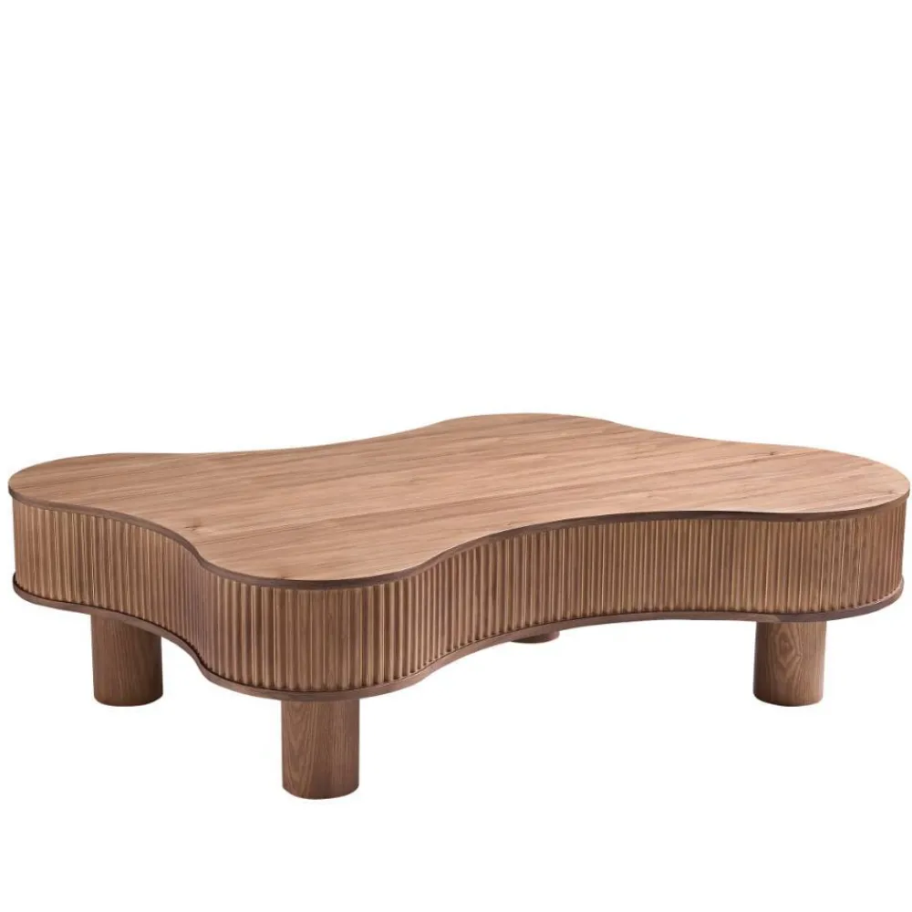 Wohnen Designermöbel*Design-Wohnzimmertisch in Walnuss Furnier - Foliage