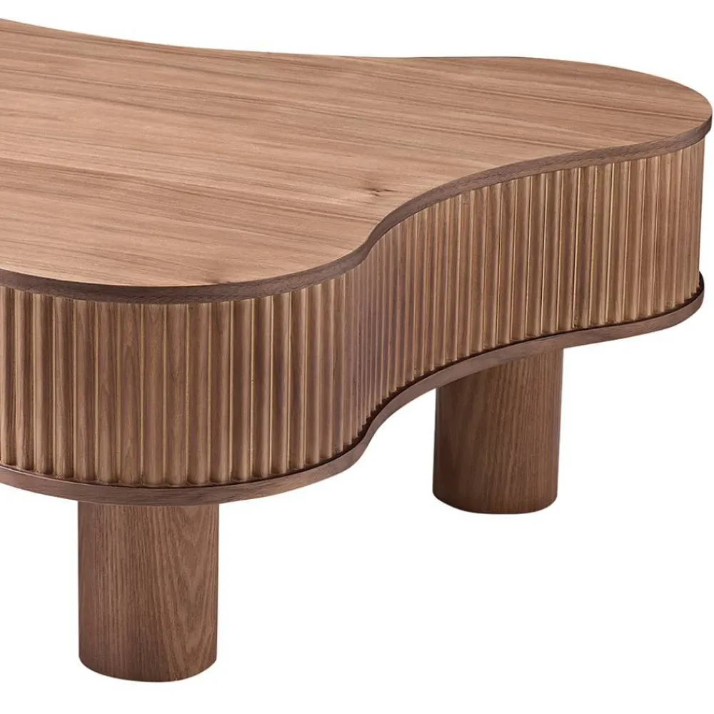 Wohnen Designermöbel*Design-Wohnzimmertisch in Walnuss Furnier - Foliage