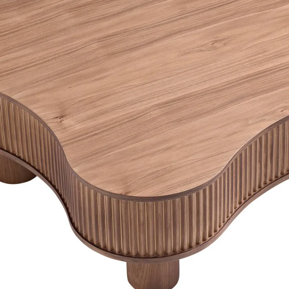 Wohnen Designermöbel*Design-Wohnzimmertisch in Walnuss Furnier - Foliage