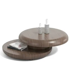 Wohnen Design-Wohnzimmertisch mit drehbarer Platte - Loisango