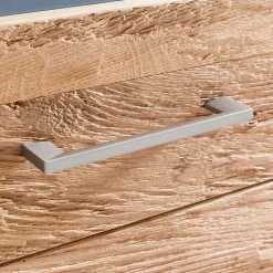 Wohnen Diele Komplett|Garderoben*Dielen Set mit Balkeneiche Furnier & Spiegel Macusos & Glas Anthrazit (vierteilig)