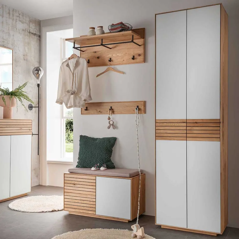 Wohnen Schuhschränke|Garderobenbänke*Dielenbank aus Asteiche Massivholz - Zonga