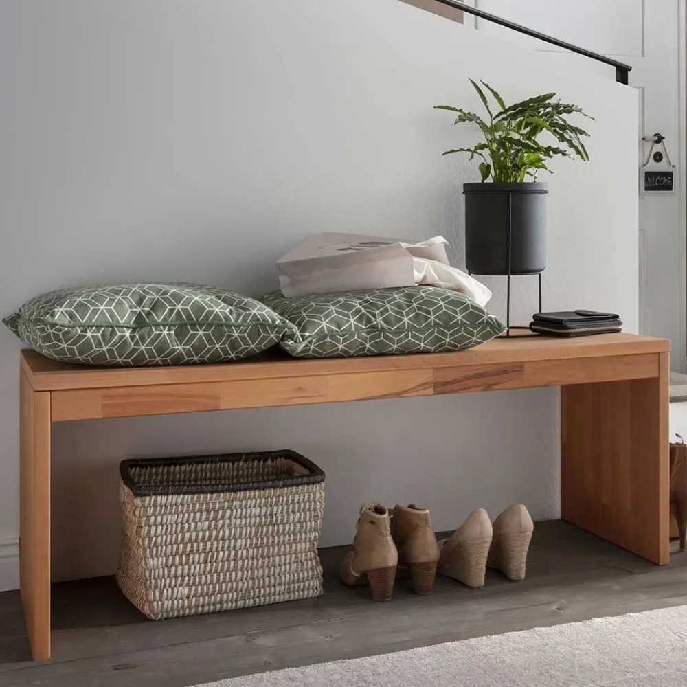 Wohnen Dielenbank aus Massivholz Buche - Shimousa