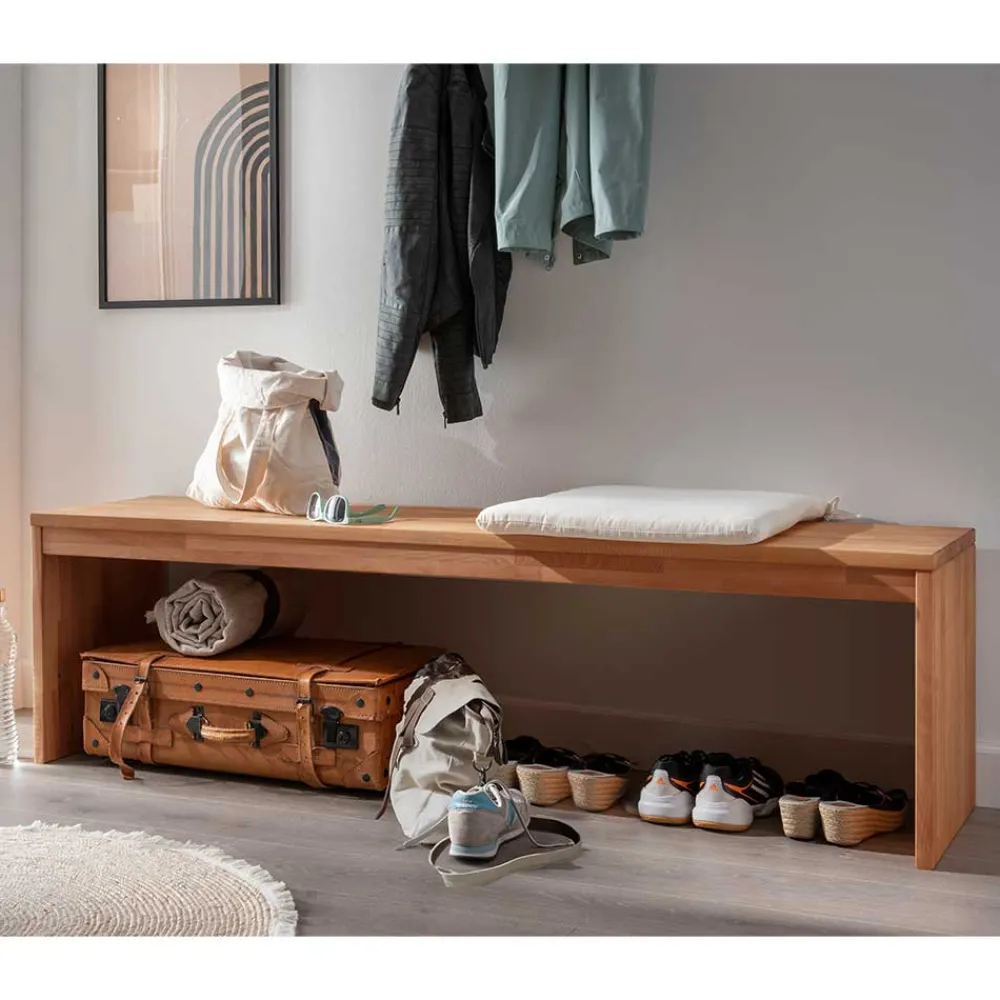 Wohnen Dielenbank aus Massivholz Buche - Shimousa