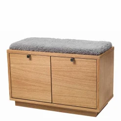 Wohnen Schuhschränke*Dielenbank Helvana mit Eiche Furnier