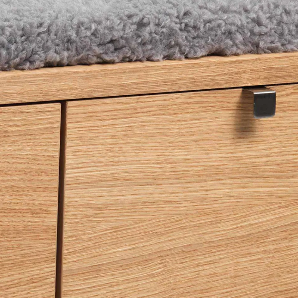 Wohnen Schuhschränke*Dielenbank Helvana mit Eiche Furnier