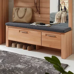 Wohnen Dielenbank mit Schublade und Klappe - Viktorion