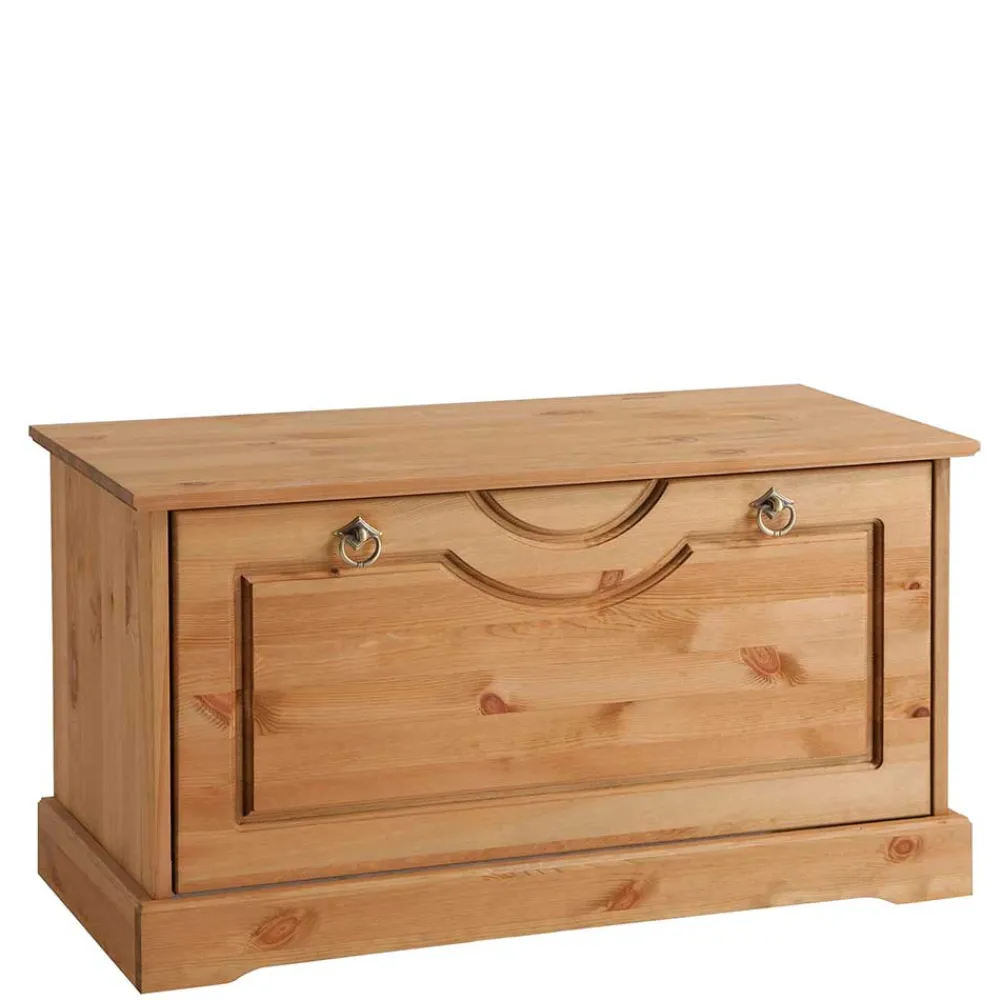 Wohnen Dielenbank mit Schuhklappe aus Massivholz - Edranov