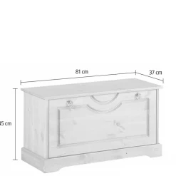 Wohnen Dielenbank mit Schuhklappe aus Massivholz - Edranov