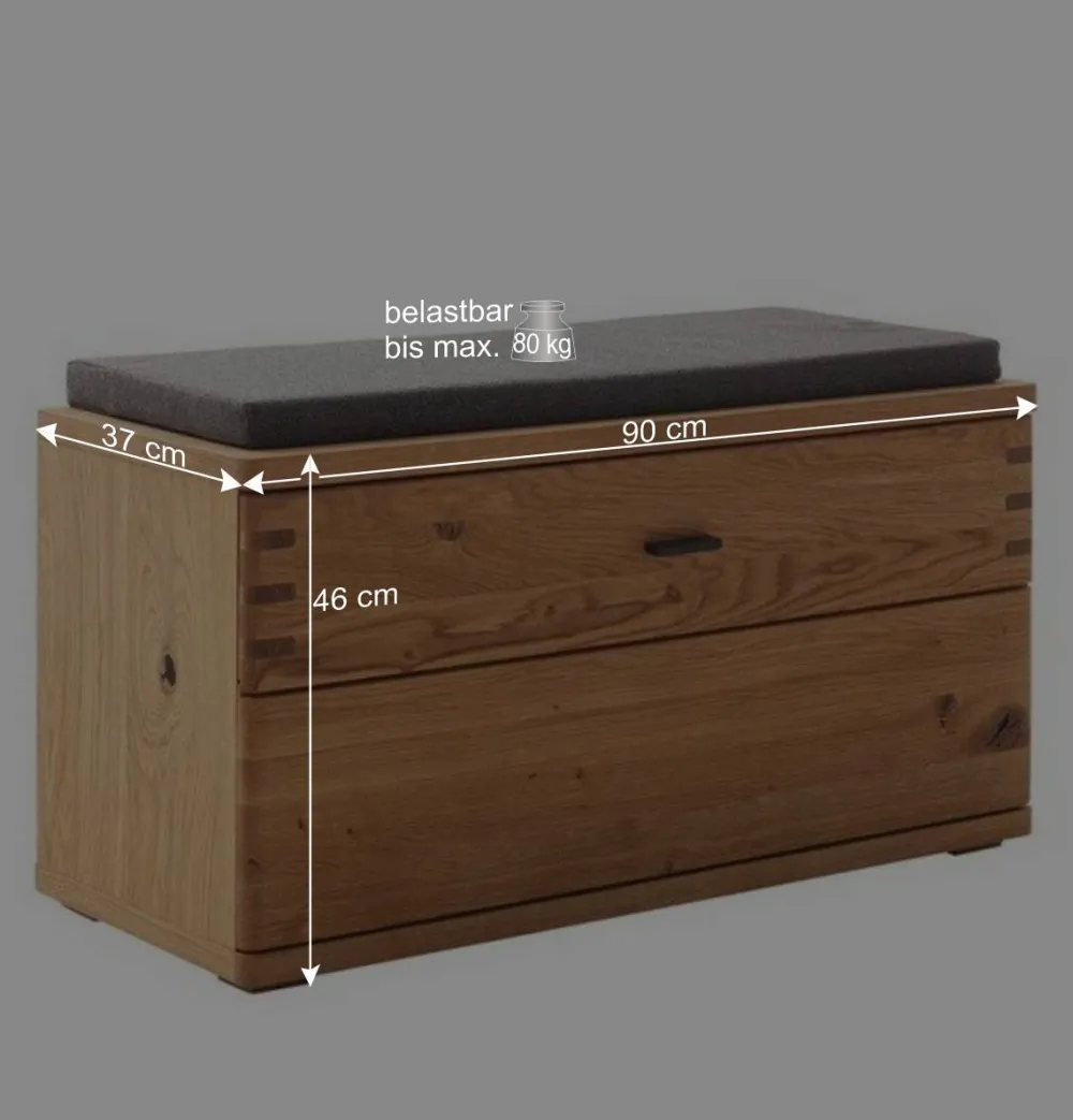 Wohnen Schuhschränke|Garderobenbänke*Dielenbank teilmassiv - Manaus