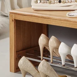 Wohnen Schuhschränke|Garderobenbänke*Dielenbank Uvinessa aus Wildeiche Massivholz