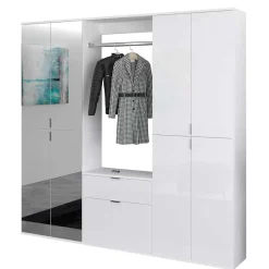 Wohnen Dieleneinrichtung Möbel Block in Weiß HG - Ejulia (dreiteilig)