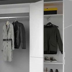 Wohnen Dieleneinrichtung Möbel Block in Weiß HG - Ejulia (dreiteilig)