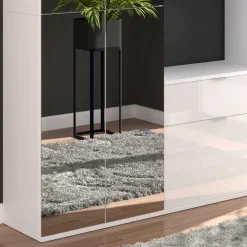 Wohnen Dieleneinrichtung Möbel Block in Weiß HG - Ejulia (dreiteilig)