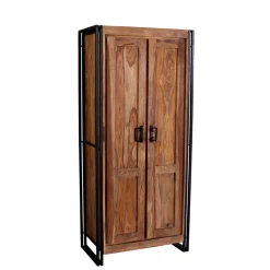 Wohnen Designermöbel|Garderobenschränke*Dielenkleiderschrank Mendoza aus Akazie Massivholz