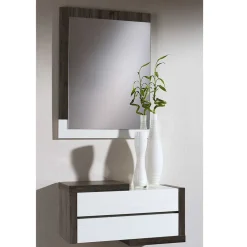 Wohnen Diele Komplett*Dielenmöbel in Weiß & Schwarzgrau - Lysandro (zweiteilig)