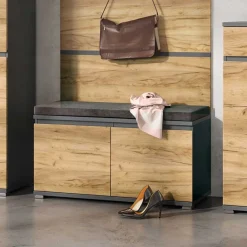 Wohnen Garderoben|Garderoben*Dielenmöbel Set in Dekor Wildeiche - Orsecca (vierteilig)