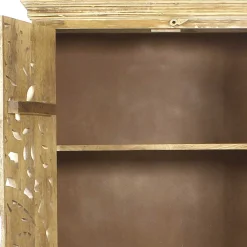 Wohnen Orientalische Möbel|Designermöbel*Dielenschrank in Sandfarben Mangoholz - Runiasa