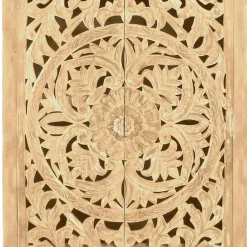 Wohnen Orientalische Möbel|Designermöbel*Dielenschrank in Sandfarben Mangoholz - Runiasa