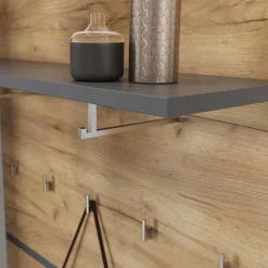 Wohnen Dielenset in Wildeiche Optik - Orsecca (vierteilig)