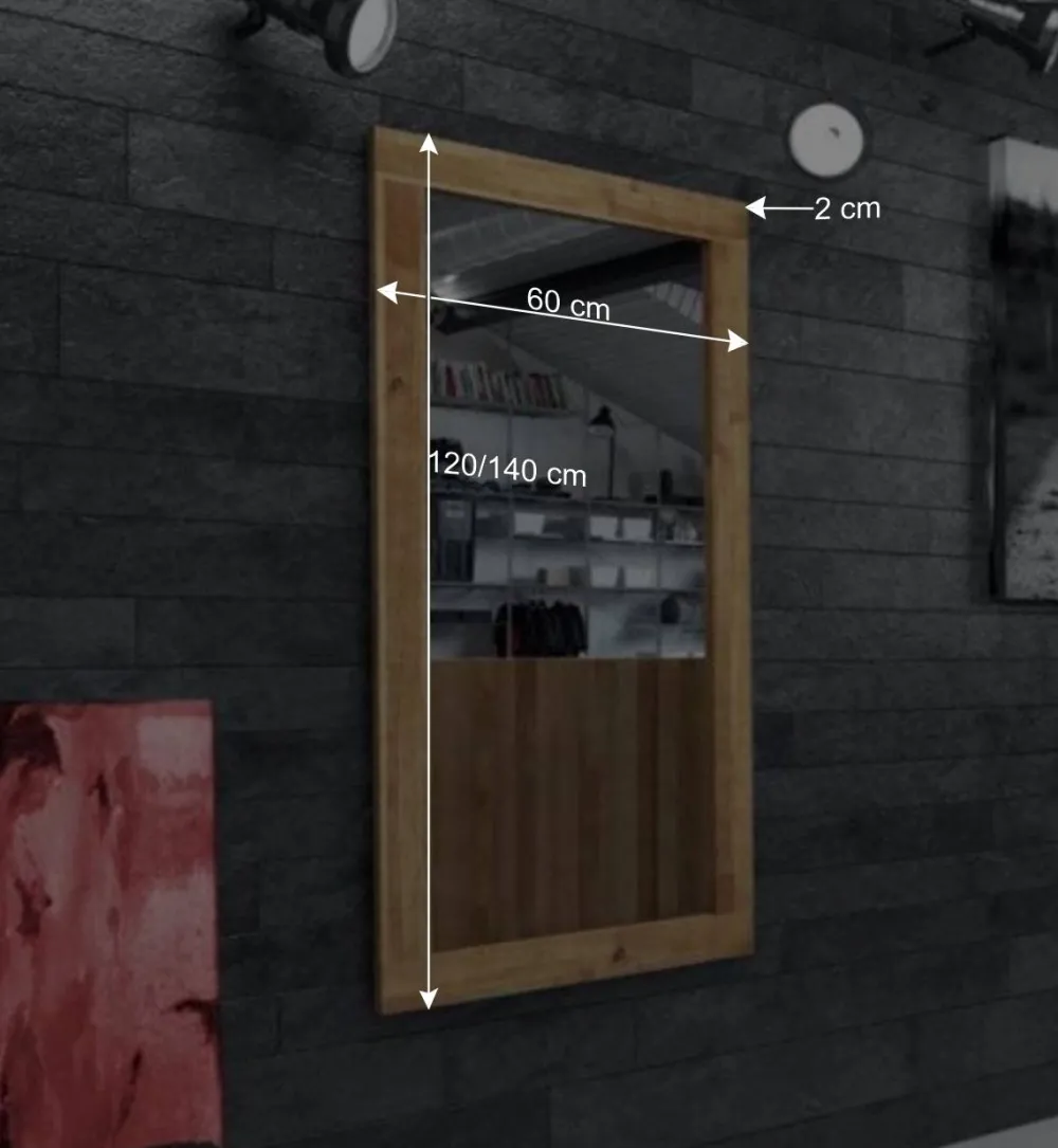 Wohnen Dielenspiegel Manzey aus Wildeiche Massivholz