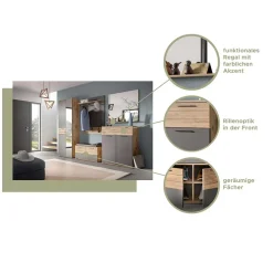 Wohnen Dielenspiegel mit Ablage in Wildeiche NB - Depart