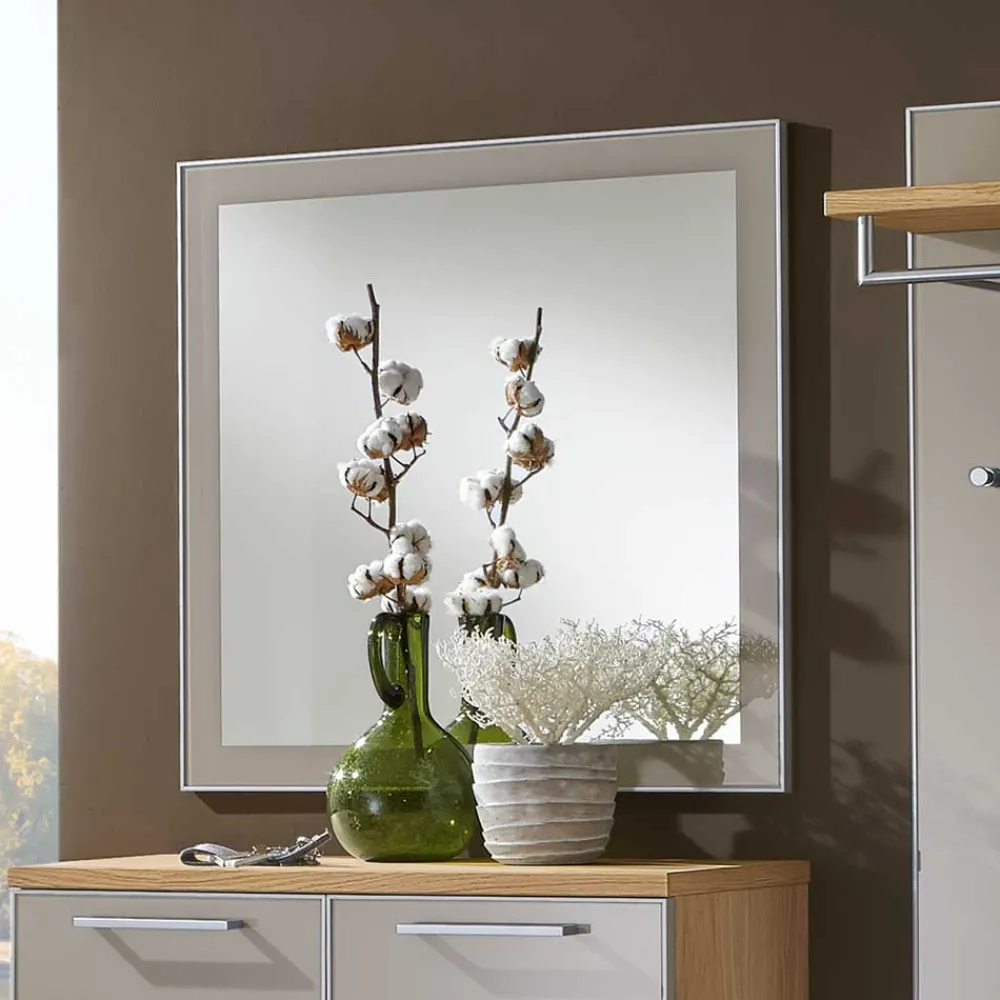 Wohnen Graue Möbel|Glasmöbel*Dielenspiegel Srocca in Taupe