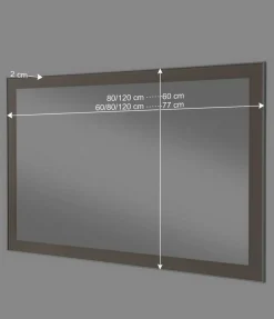 Wohnen Graue Möbel|Glasmöbel*Dielenspiegel Srocca in Taupe