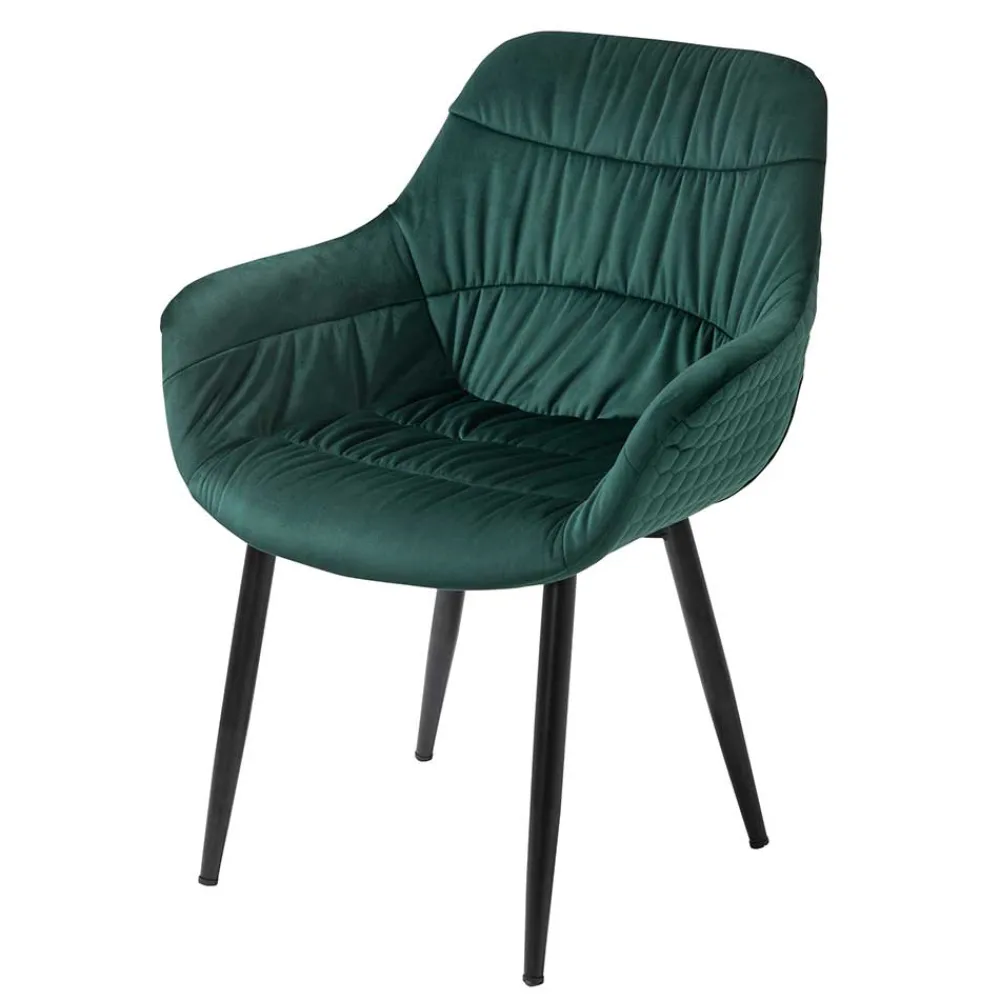 Wohnen Dining Chair mit Armlehnen in Dunkelgrün - Pilawan