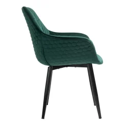 Wohnen Dining Chair mit Armlehnen in Dunkelgrün - Pilawan