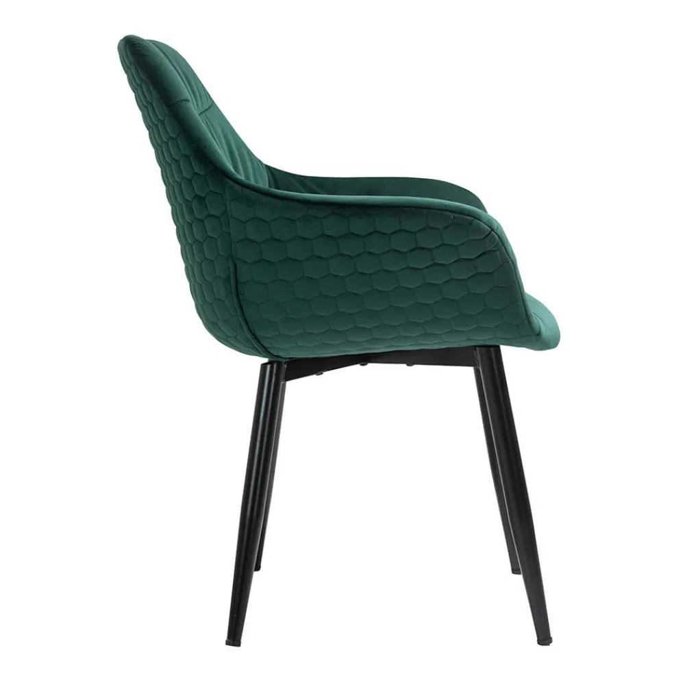 Wohnen Dining Chair mit Armlehnen in Dunkelgrün - Pilawan