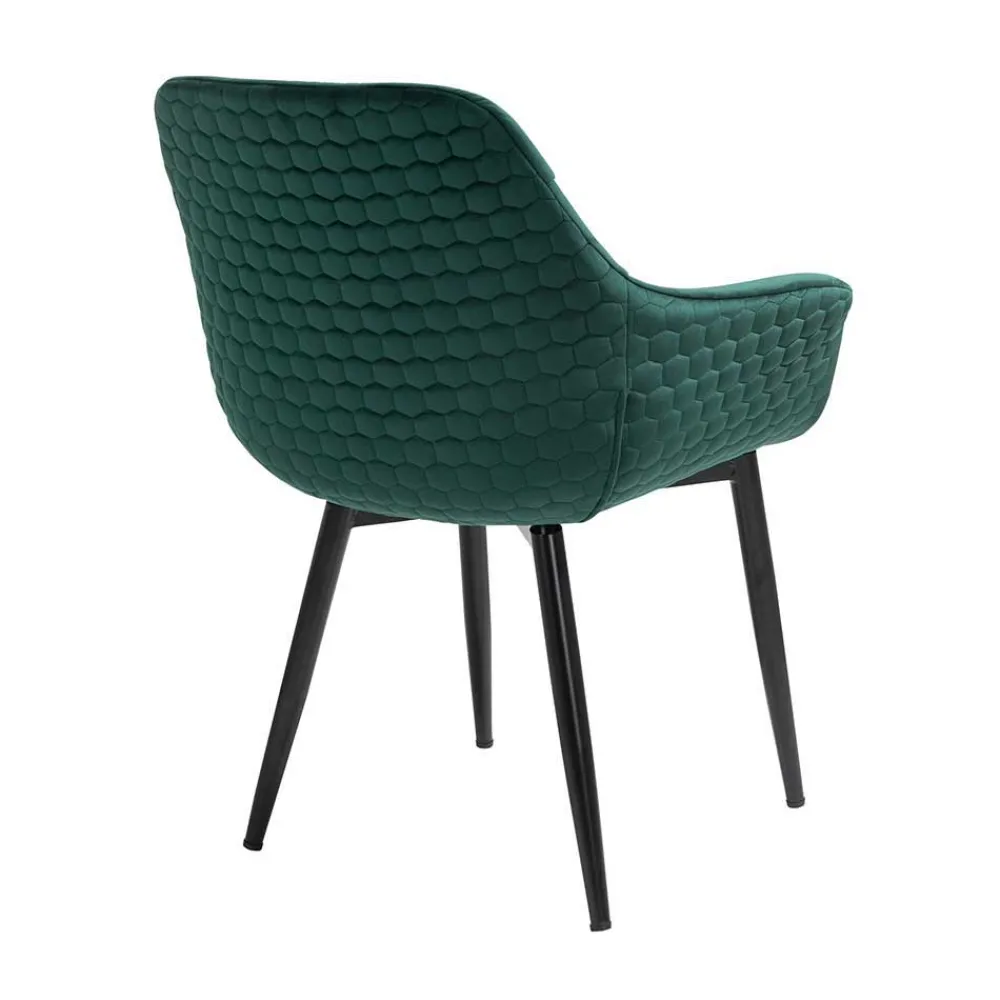 Wohnen Dining Chair mit Armlehnen in Dunkelgrün - Pilawan