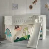 Wohnen Kindermöbel|Kinderbetten*Dino Hochbett mit schräger Rutsche - Champ