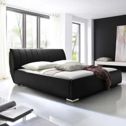 Wohnen Jugendbetten*Doppelbett Bermuda aus Kunstleder