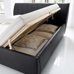 Wohnen Jugendbetten*Doppelbett Bermuda aus Kunstleder